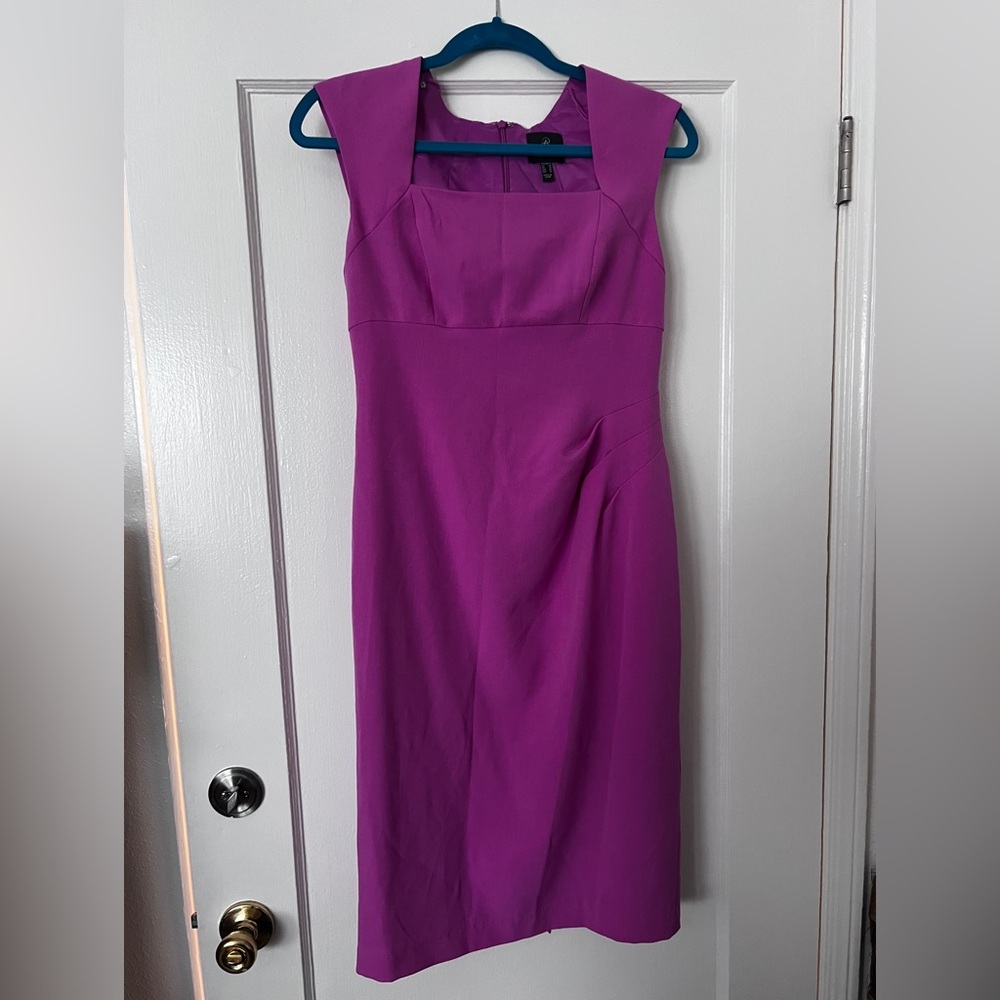 Vintage Adrianna Papell Vibrant Purple Midi Dress
